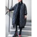 Elegant plus size jacket winter coats black v neck thick winter parkas