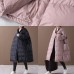 Warm plus size down jacket coats pink stand collar Large pockets duck down coat