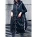 women plus size sleeveless warm winter coat black hooded zippered women parka