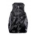 women plus size sleeveless warm winter coat black hooded zippered women parka