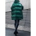 Fine oversize Jackets & Coats winter coats green thick high neck Parkas for women