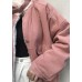 Casual snow jackets stand collar overcoat pink winter parkas