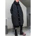 Elegant plus size jacket winter coats black v neck thick winter parkas