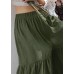 Tea Green Pleated Hakama Pants Skirt